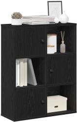 vidaXL Biblioteca Stejar negru 60x24x76, 5 cm Lemn prelucrat GartenMobel Dekor (860383) Biblioteca
