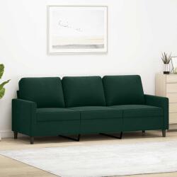 vidaXL Canapea cu 3 locuri, verde închis, 180 cm, catifea GartenMobel Dekor (359211) Canapea