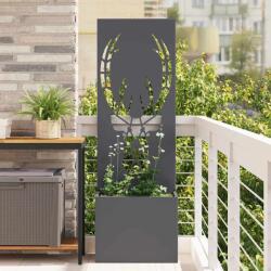 vidaXL Ghiveci de Gradina cu Panou Decorativ Antracit 50 x 140 cm GartenMobel Dekor (876485)