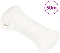 vidaXL Franghie de barca, alb complet, 5 mm, 50 m, polipropilena GartenMobel Dekor (152545)