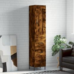 vidaXL Dulap înalt, stejar fumuriu, 34, 5x34x180 cm, lemn prelucrat GartenMobel Dekor (3200206) Comoda