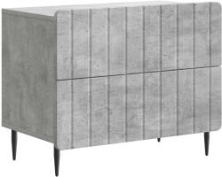 vidaXL Noptiera gri beton cu 2 sertare, 62 x 34, 5 x 49, 5 cm, lemn prelucrat (894318)