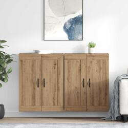 vidaXL Cabinet suspendat 2 pcs Stejar Artizanal 69, 5 x 34 x 90 cm GartenMobel Dekor (3415575) Comoda