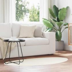 vidaXL Covor oval crem Huarte 160x230 cm, poliester, antiderapant (4103674) Covor