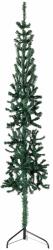 vidaXL Jumatate brad de Craciun subtire cu suport, verde, 150 cm GartenMobel Dekor (344600)