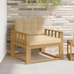 vidaXL Canapea Medie pentru Exterior Poliester Alb GartenMobel Dekor (3439007) Canapea