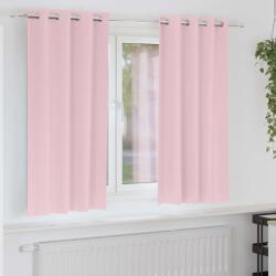 vidaXL Perdele Opaque cu Inel 2 pcs Roz bebe 175 x 140 cm Poliester GartenMobel Dekor (4107409)