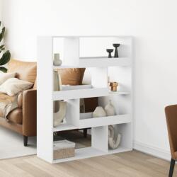 vidaXL Biblioteca, alb, 100x33x125, 5 cm, lemn prelucrat GartenMobel Dekor (3309330) Biblioteca