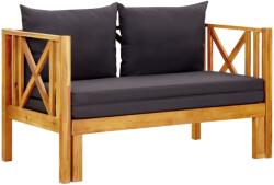 vidaXL Banca gradina cu 2 locuri & perne, 122 cm, lemn masiv acacia GartenMobel Dekor (310308)