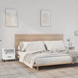 vidaXL Noptiere, 2 buc. , alb, lemn prelucrat GartenMobel Dekor (812025)