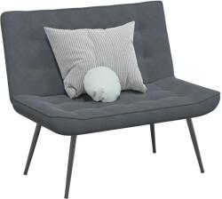 vidaXL Banca gri închis 110x74x84 cm catifea GartenMobel Dekor (4012338)