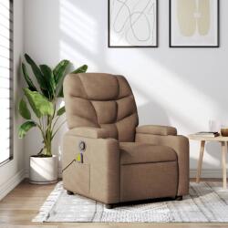 vidaXL Fotoliu de masaj rabatabil, maro, material textil GartenMobel Dekor (372457)