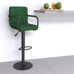 vidaXL Scaun de bar, verde închis, catifea GartenMobel Dekor (334651)