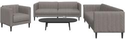 vidaXL Set de canapele, 3 piese, gri taupe, textil GartenMobel Dekor (3209234) Canapea