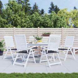 vidaXL Perne scaun gradina 6 buc negru model carouri 40x40x4 cm textil GartenMobel Dekor (361016)