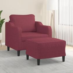 vidaXL Fotoliu canapea cu taburet, rosu vin, 60 cm, material textil GartenMobel Dekor (3201133) Canapea