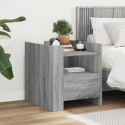 vidaXL Noptiera, gri sonoma, 45x50x50 cm, lemn prelucrat GartenMobel Dekor (848281)