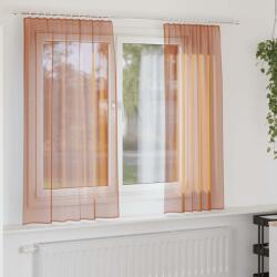 vidaXL Perdele Voile cu buzunare pentru bare 2 buc teracota GartenMobel Dekor (4102231)