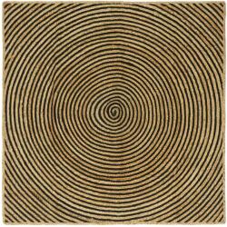 vidaXL Covor Natural si Negru 120 x 120 cm Iuta GartenMobel Dekor (42010741) Covor