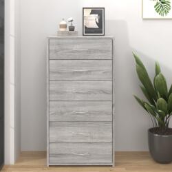vidaXL Servanta cu 6 sertare, stejar fumuriu, 50x34x96 cm, lemn GartenMobel Dekor (815364) Comoda