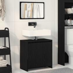 vidaXL Dulap de Baie cu usa Stejar Negru 60 x 33 x 61 cm Lemn compozit GartenMobel Dekor (862509)