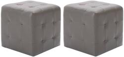 vidaXL Taburet, 2 buc. , gri, 30 x 30 x 30 cm, piele ecologica GartenMobel Dekor (278381)