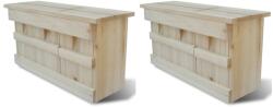vidaXL Case de vrabii, 2 buc. , 44 x 15, 5 x 21, 5 cm, lemn GartenMobel Dekor (276008)