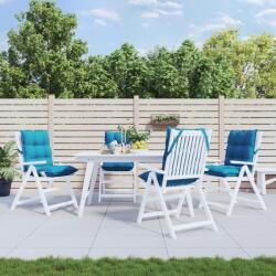 vidaXL Perne de scaun cu spatar mic, 4 buc, bleu, tesatura Oxford GartenMobel Dekor (377684)