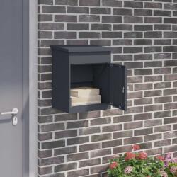 vidaXL Cutie pentru colet cu usa Antracit 47.5 x 38 x 59 cm Otel GartenMobel Dekor (874942)
