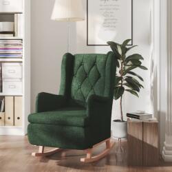 vidaXL Fotoliu picioare balansoar din lemn hevea verde închis textil GartenMobel Dekor (329411)
