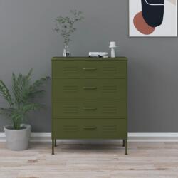 vidaXL Comoda cu sertare, verde masliniu, 80x35x101, 5 cm otel GartenMobel Dekor (336198) Comoda