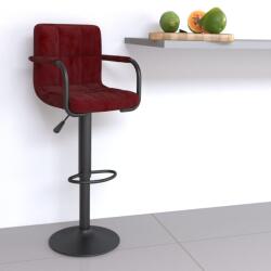 vidaXL Scaun de bar, rosu vin, catifea GartenMobel Dekor (334654)