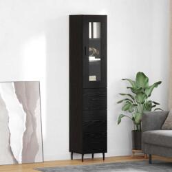 vidaXL Bufet cu sertar Stejar Negru 34, 5 x 34 x 180 cm Lemn compozit GartenMobel Dekor (3416240) Comoda