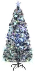 vidaXL Brad de Craciun pre-iluminat cu suport si LED-uri, 180 cm, fibra optica GartenMobel Dekor (242427)