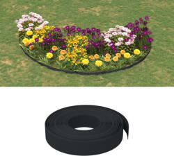 vidaXL Bordura de gradina, negru, 10 m 10 cm, polietilena GartenMobel Dekor (154394)