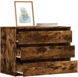 vidaXL Dulap colt cu sertare stejar fumuriu 80x41x58 cm lemn prelucrat GartenMobel Dekor (852856) Comoda