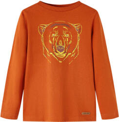 vidaXL Tricou pentru copii cu maneci lungi, ruginiu deschis, 116 GartenMobel Dekor (13156)