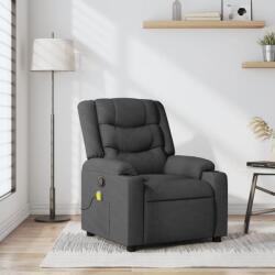 vidaXL Fotoliu de masaj rabatabil, gri închis, material textil GartenMobel Dekor (374131)