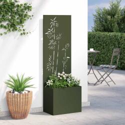 vidaXL Ghiveci de Gradina cu Panou Decorativ Olivengrønn 50 x 140 cm GartenMobel Dekor (876451)
