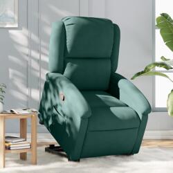 vidaXL Fotoliu rabatabil cu ridicare, verde închis, catifea GartenMobel Dekor (3204302)