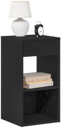 vidaXL Noptiera cu sertar stejar negru 35x34x66, 5 cm GartenMobel Dekor (858715)