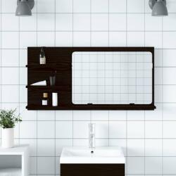 vidaXL Dulap cu oglinda pentru baie, stejar negru, 90x11x45 cm, lemn stratificat GartenMobel Dekor (862029)
