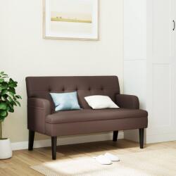 vidaXL Bancheta cu spatar, maro, 112x65, 5x75 cm, piele ecologica GartenMobel Dekor (372150)