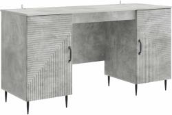 vidaXL Birou cu raft Gri Beton 142, 5 x 50 x 75 cm Lemn prelucrat GartenMobel Dekor (3414606)