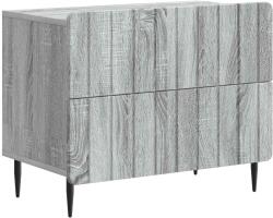 vidaXL Noptiera gri Sonoma din lemn prelucrat, cu 2 sertare, 62 x 34, 5 x 49, 5 cm (894321)
