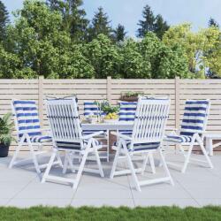 vidaXL Perne pentru exterior 6 pcs Albastru si Alb 120 x 50 x 7 cm GartenMobel Dekor (42040529)