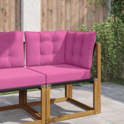 vidaXL Perna pentru canapea de exterior 3 pcs Roz Poliester GartenMobel Dekor (900810)