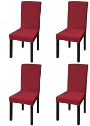 vidaXL Huse de scaun elastice drepte, 4 buc. , rosu bordo GartenMobel Dekor (131420)