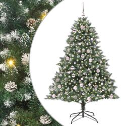 vidaXL Brad de Craciun artificial Verde 180 cm PVC si Plastic si Otel GartenMobel Dekor (3395235)