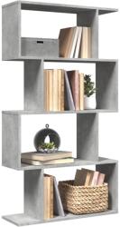 vidaXL Biblioteca/separator 4 niveluri gri beton 70x24x129cm lemn GartenMobel Dekor (858105) Biblioteca